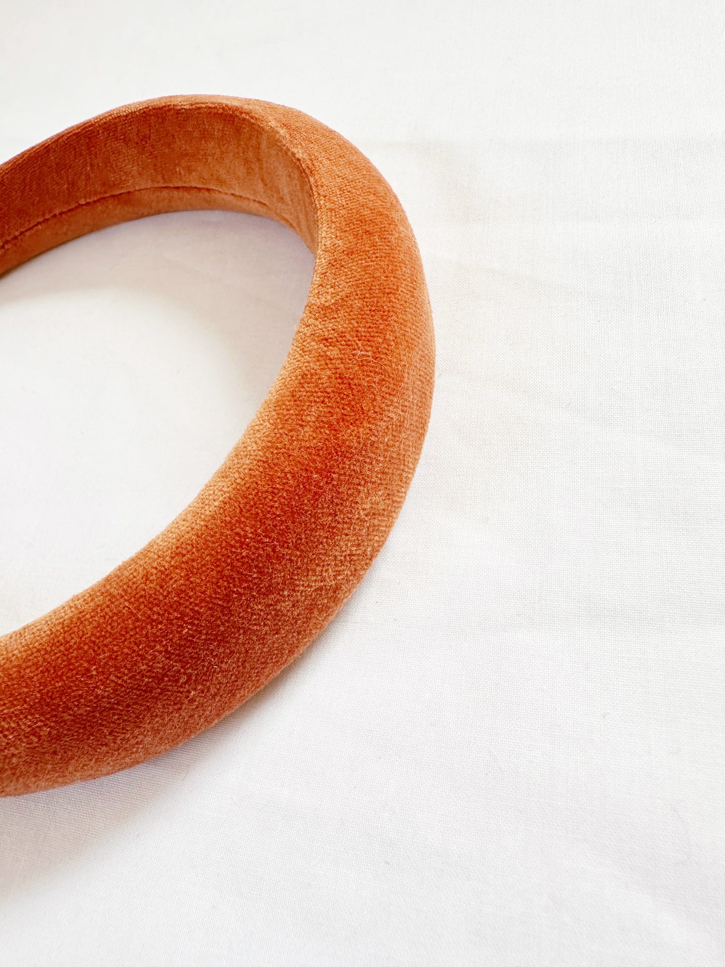 Classic Headband in peach velvet