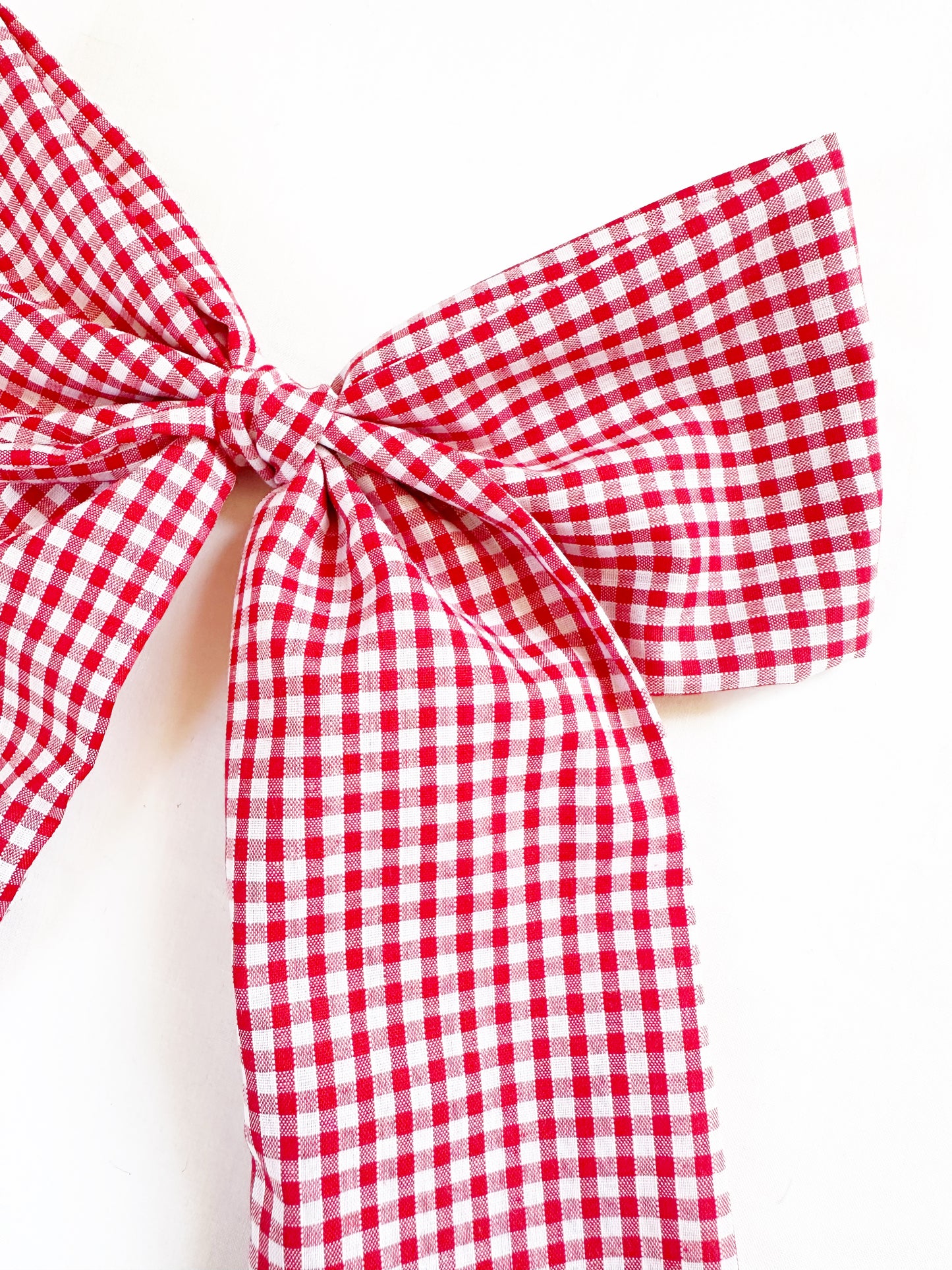 The Power Hair Bow in red gingham