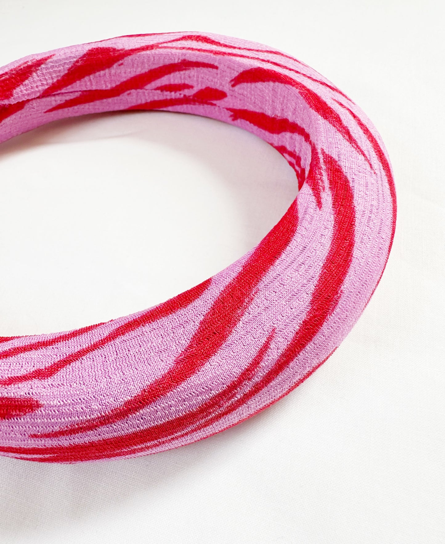 Padded Headband in Pink Zebra
