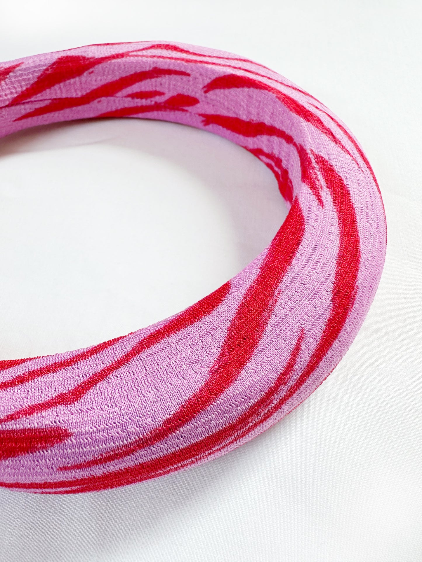 Padded Headband in Pink Zebra