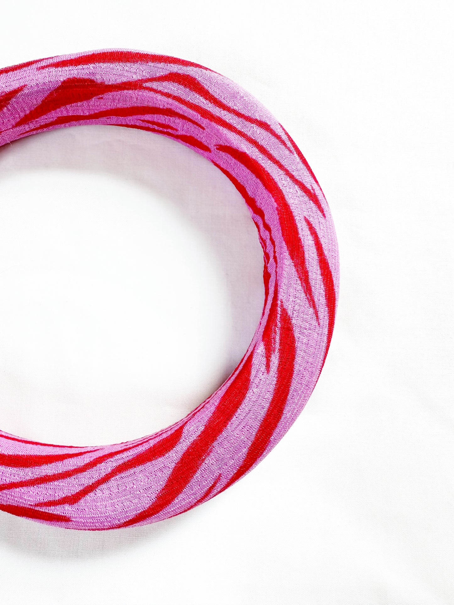 Padded Headband in Pink Zebra