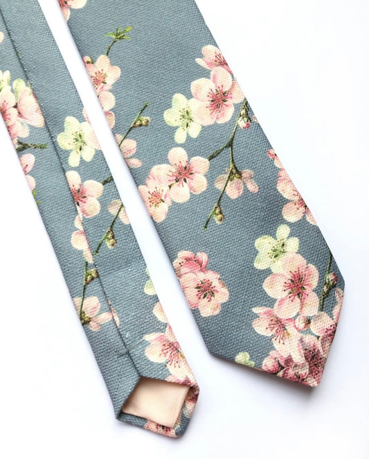 Ties in Grey Cherry Blossom