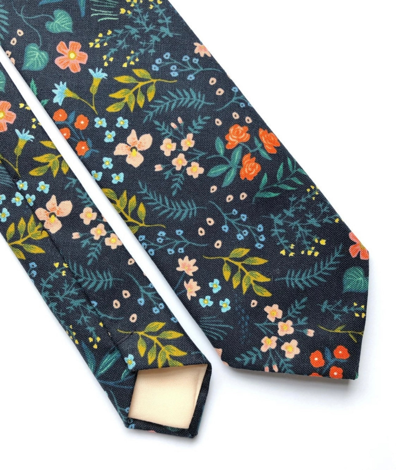 Ties in Navy Blue Floral