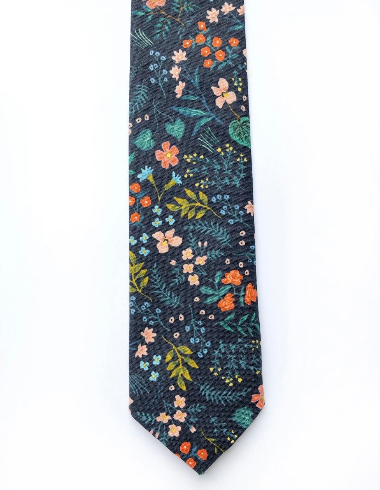 Ties in Navy Blue Floral