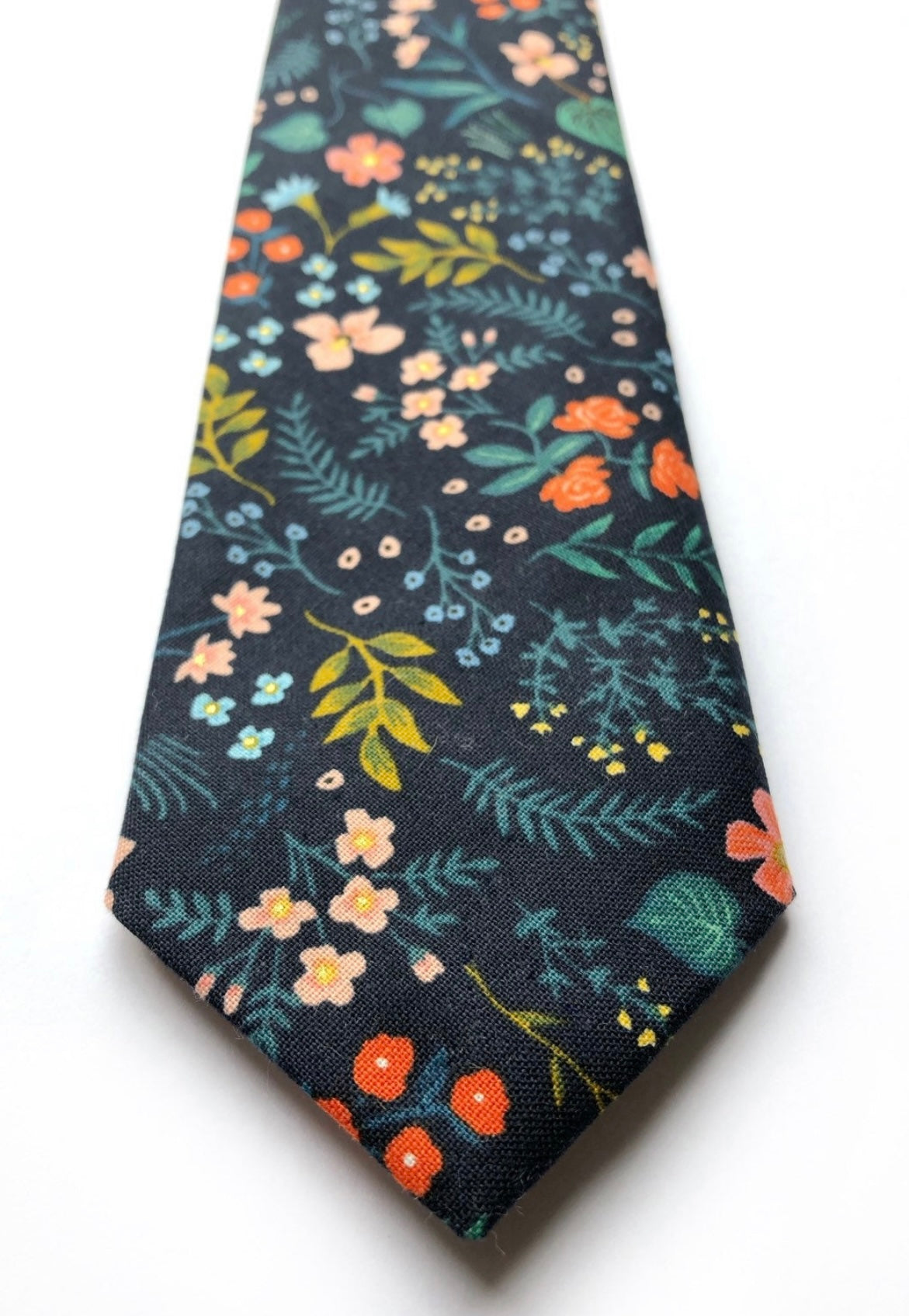 Ties in Navy Blue Floral