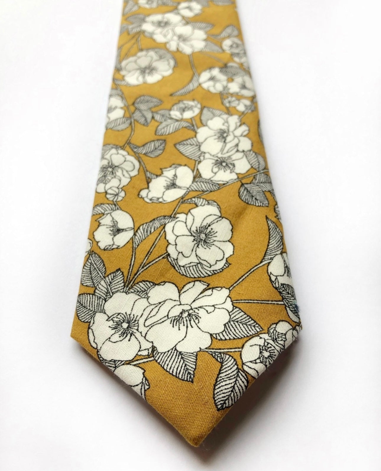 Ties in Mustard Yellow Floral