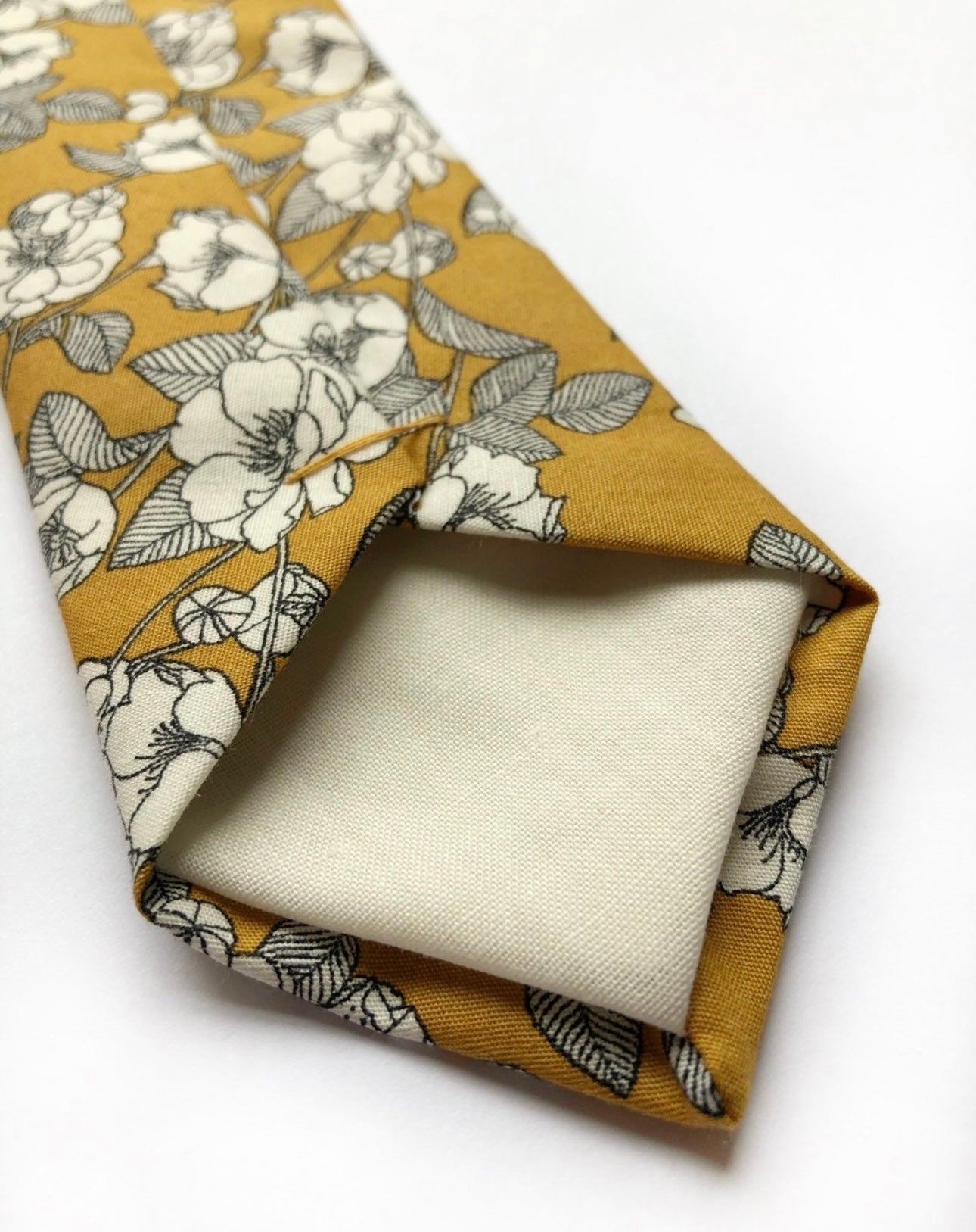 Ties in Mustard Yellow Floral