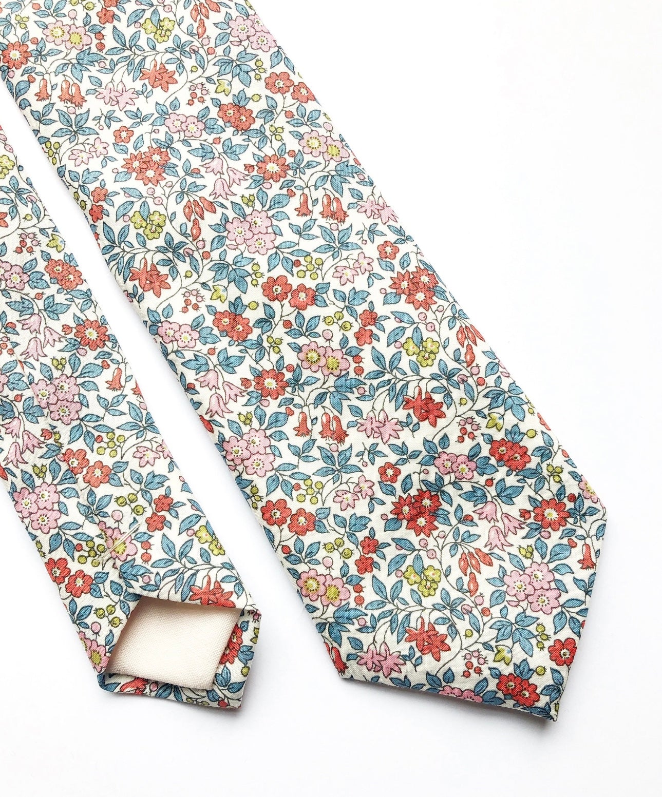 Ties in Blue & Red Floral