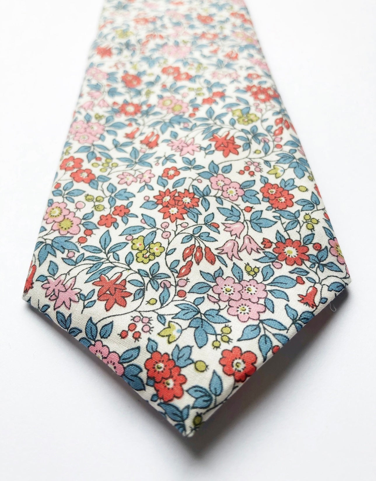 Ties in Blue & Red Floral