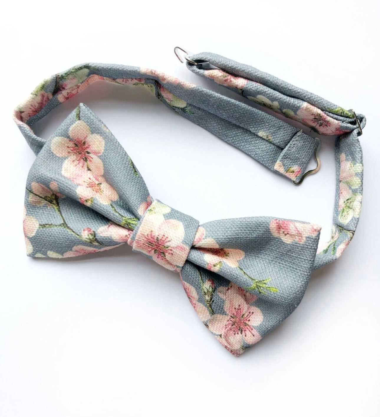 Bow Tie in Grey Cherry Blossom