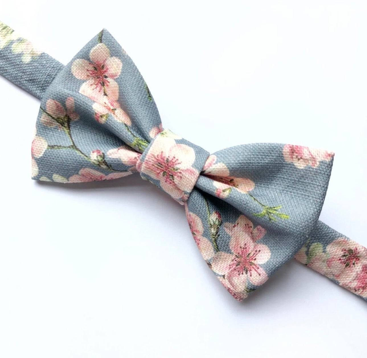 Bow Tie in Grey Cherry Blossom