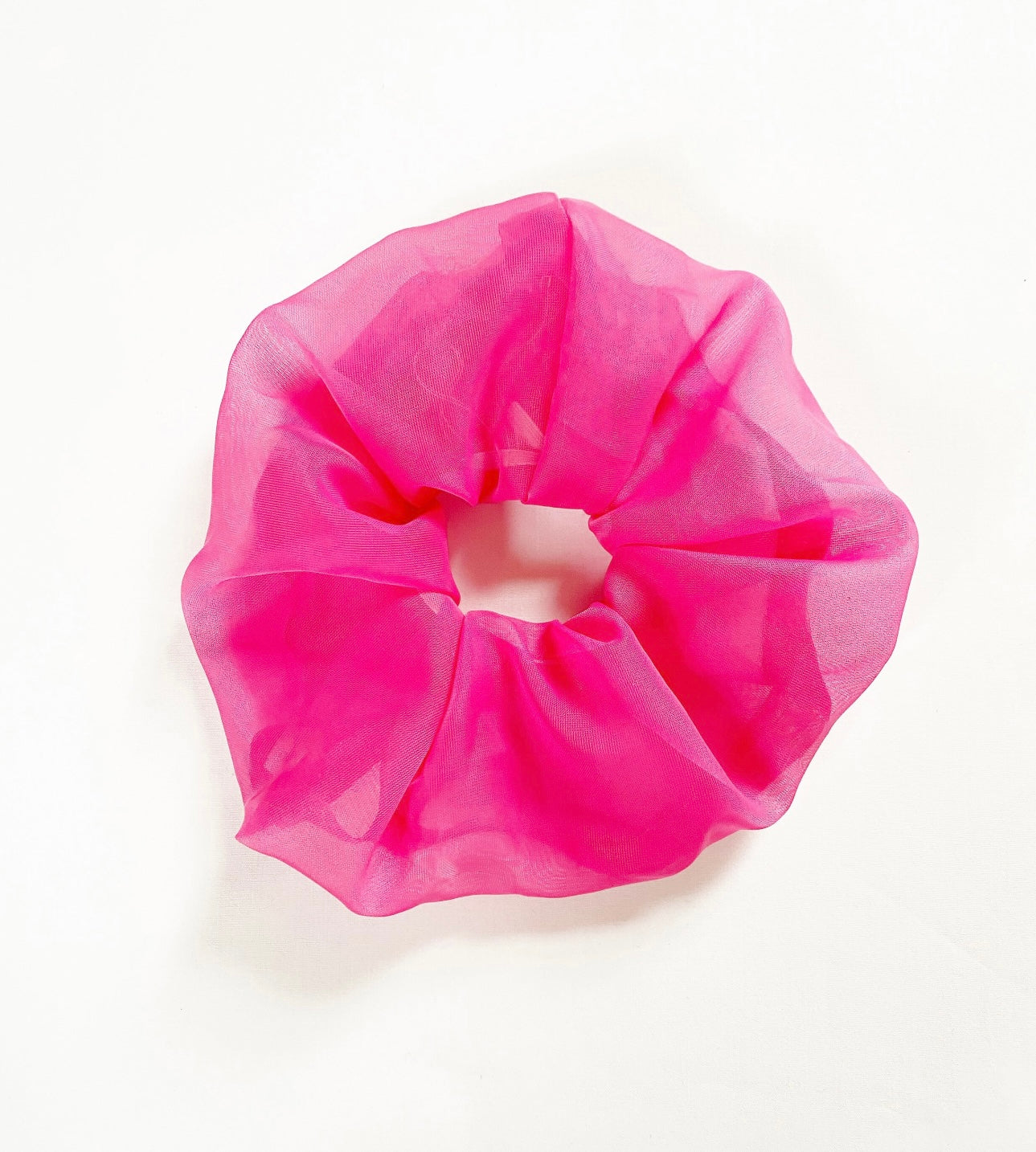 Oversized Scrunchie in Pink Sheer
