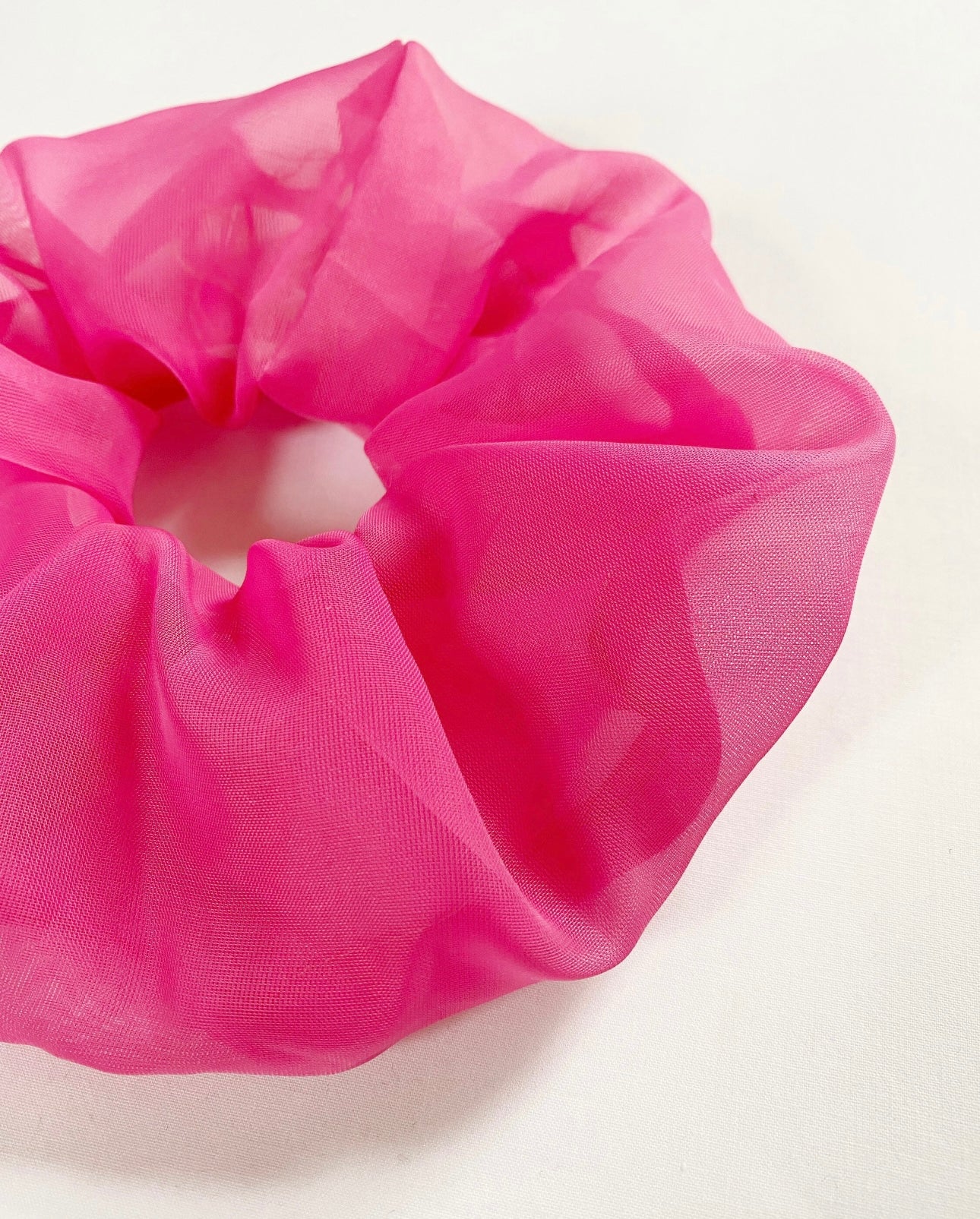 Oversized Scrunchie in Pink Sheer