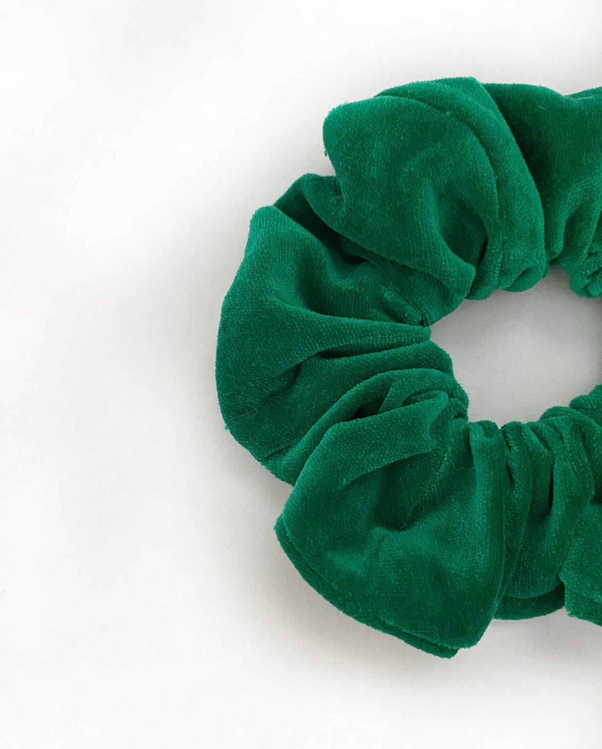 OG Scrunchie in Green Velvet