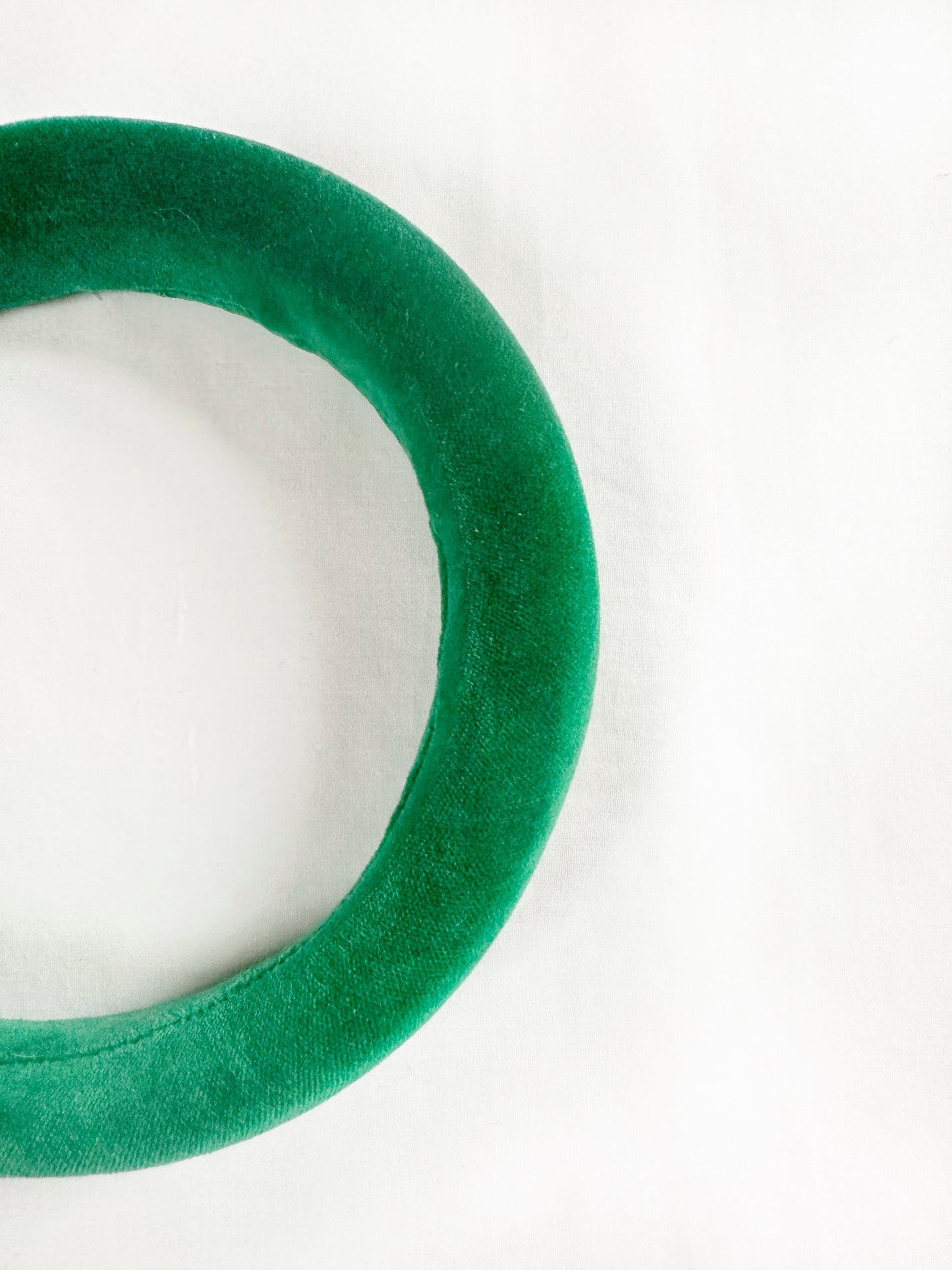 Padded Headband in Emerald Velvet