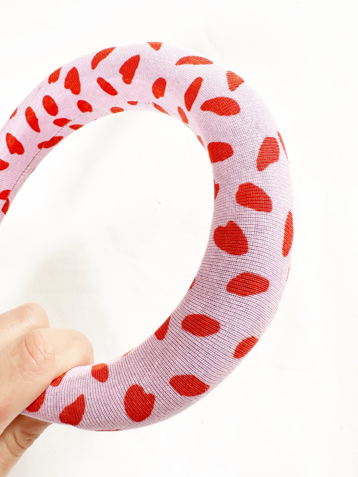 Padded Headband in Pink and Red