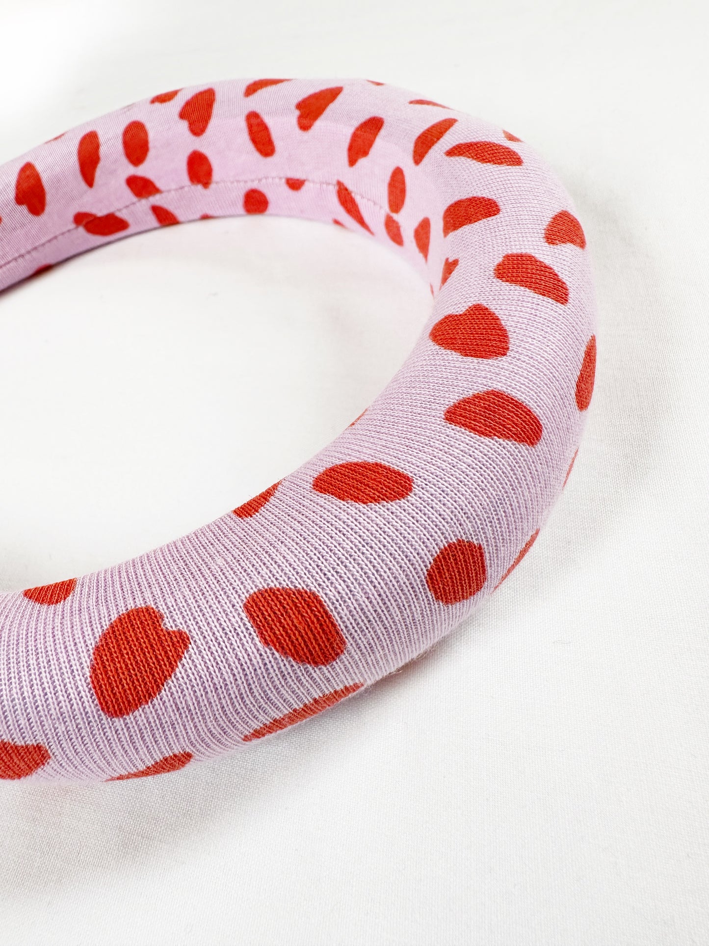 Padded Headband in Pink and Red