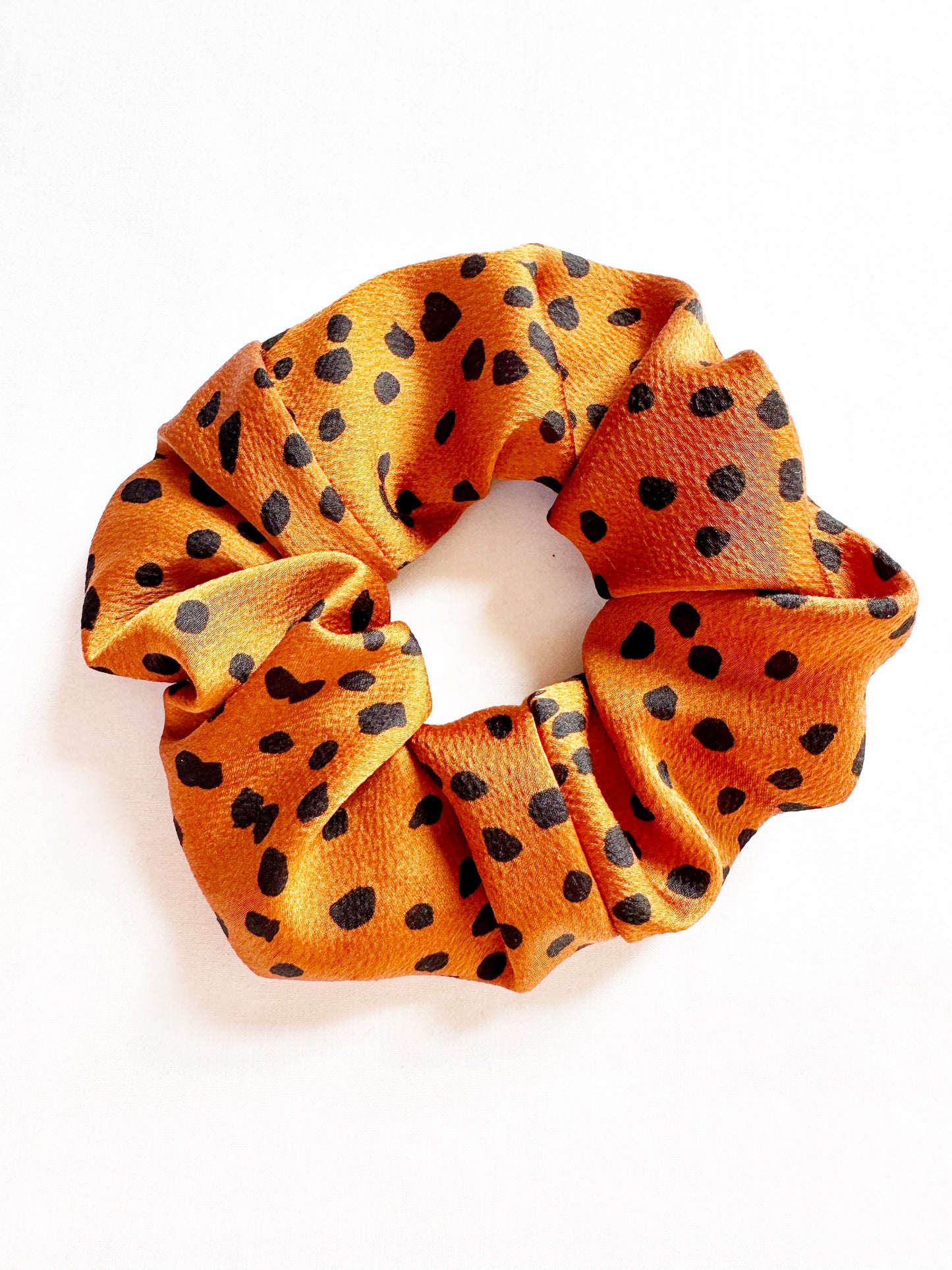 OG Scrunchie in burnt orange animal print