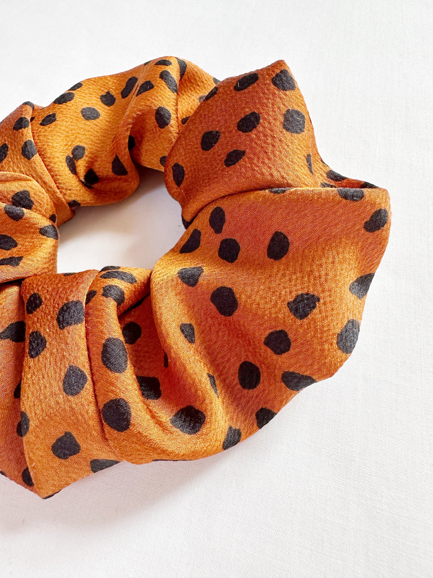 OG Scrunchie in burnt orange animal print