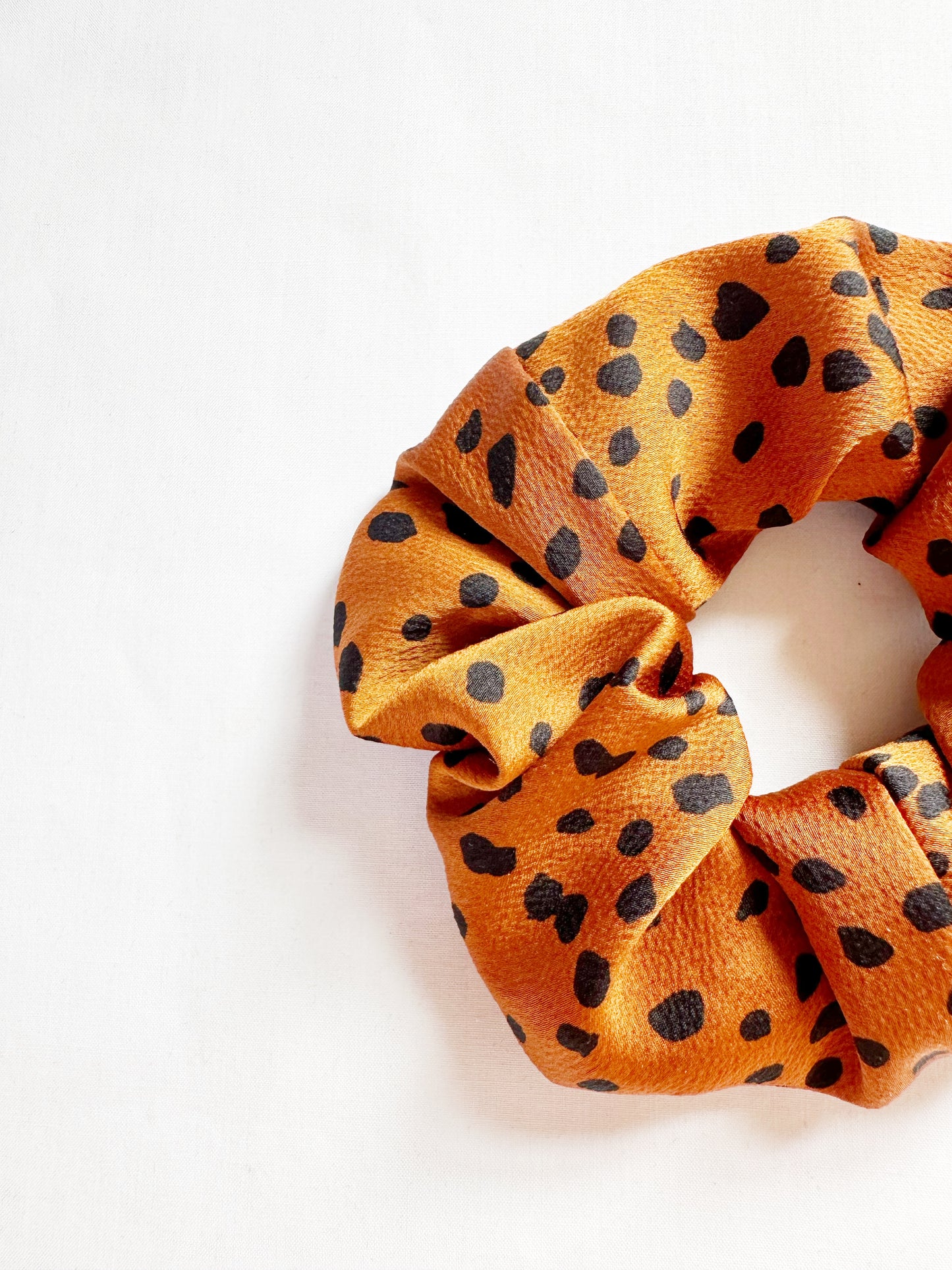 OG Scrunchie in burnt orange animal print