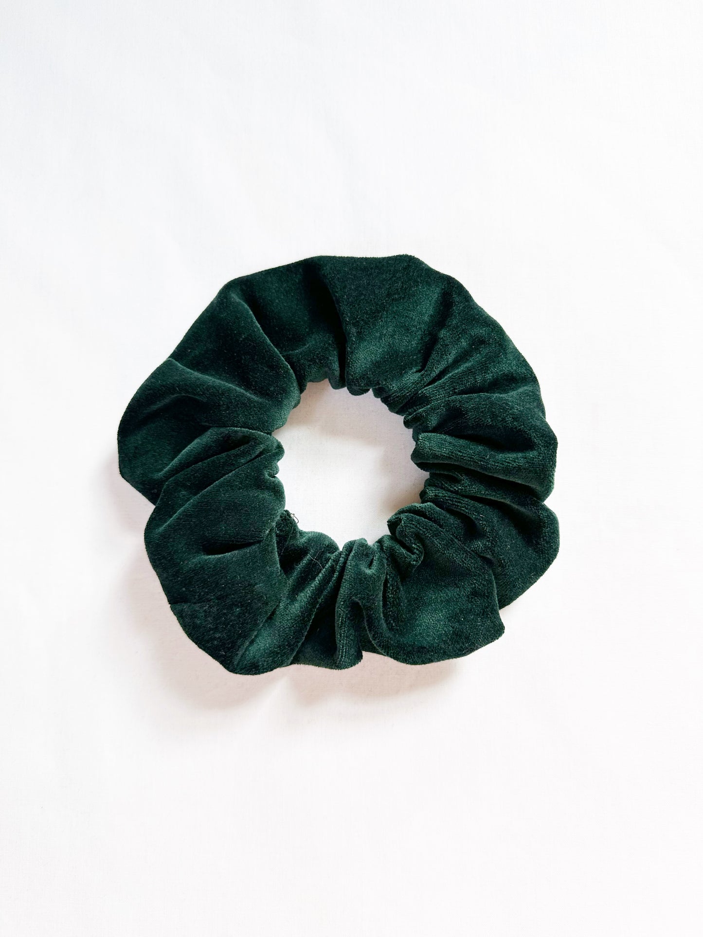 OG scrunchie in hunter velvet