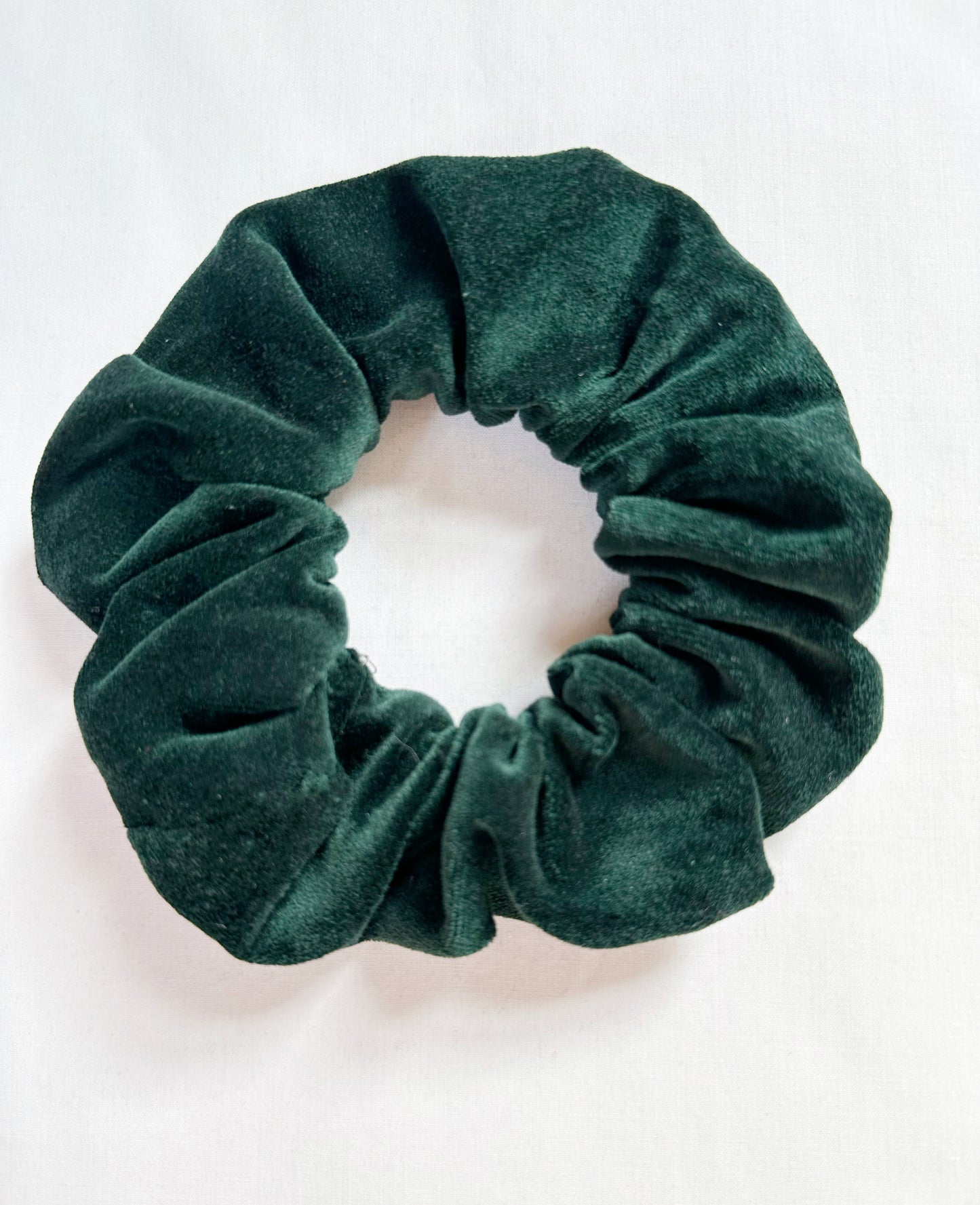 OG scrunchie in hunter velvet