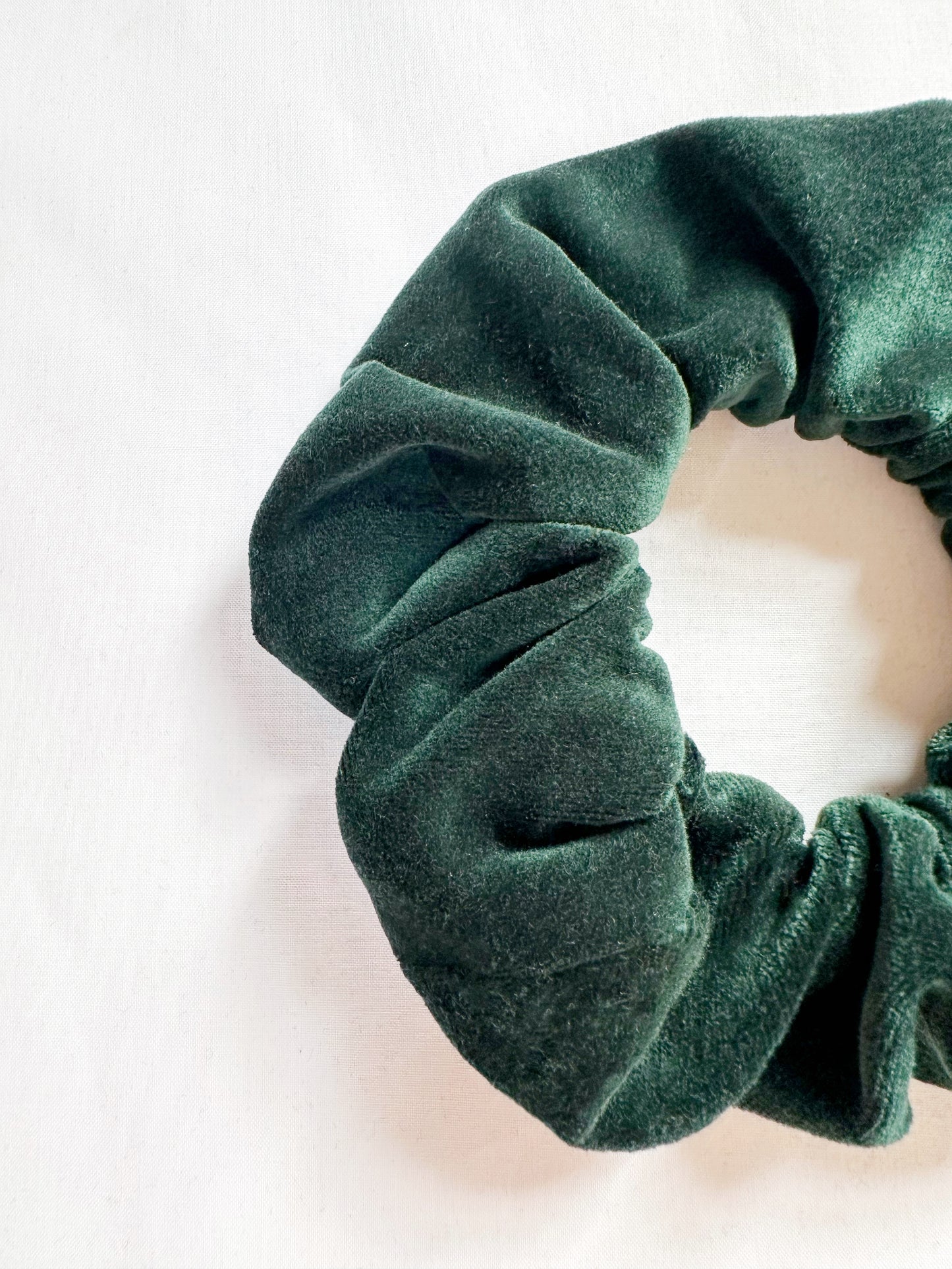 OG scrunchie in hunter velvet