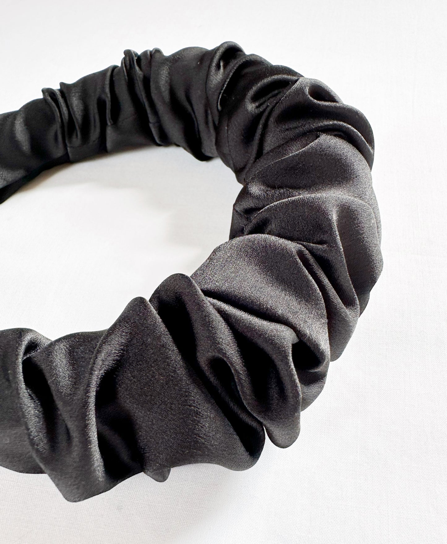 Ruffled Headband in Black