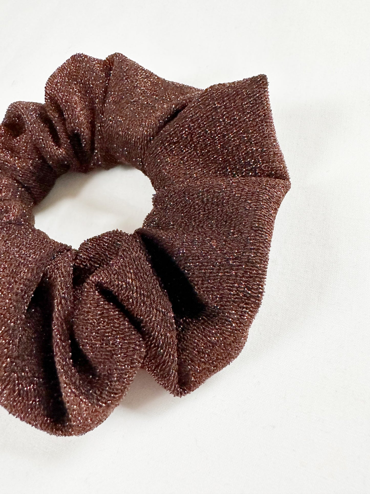 OG scrunchie in espresso sparkles