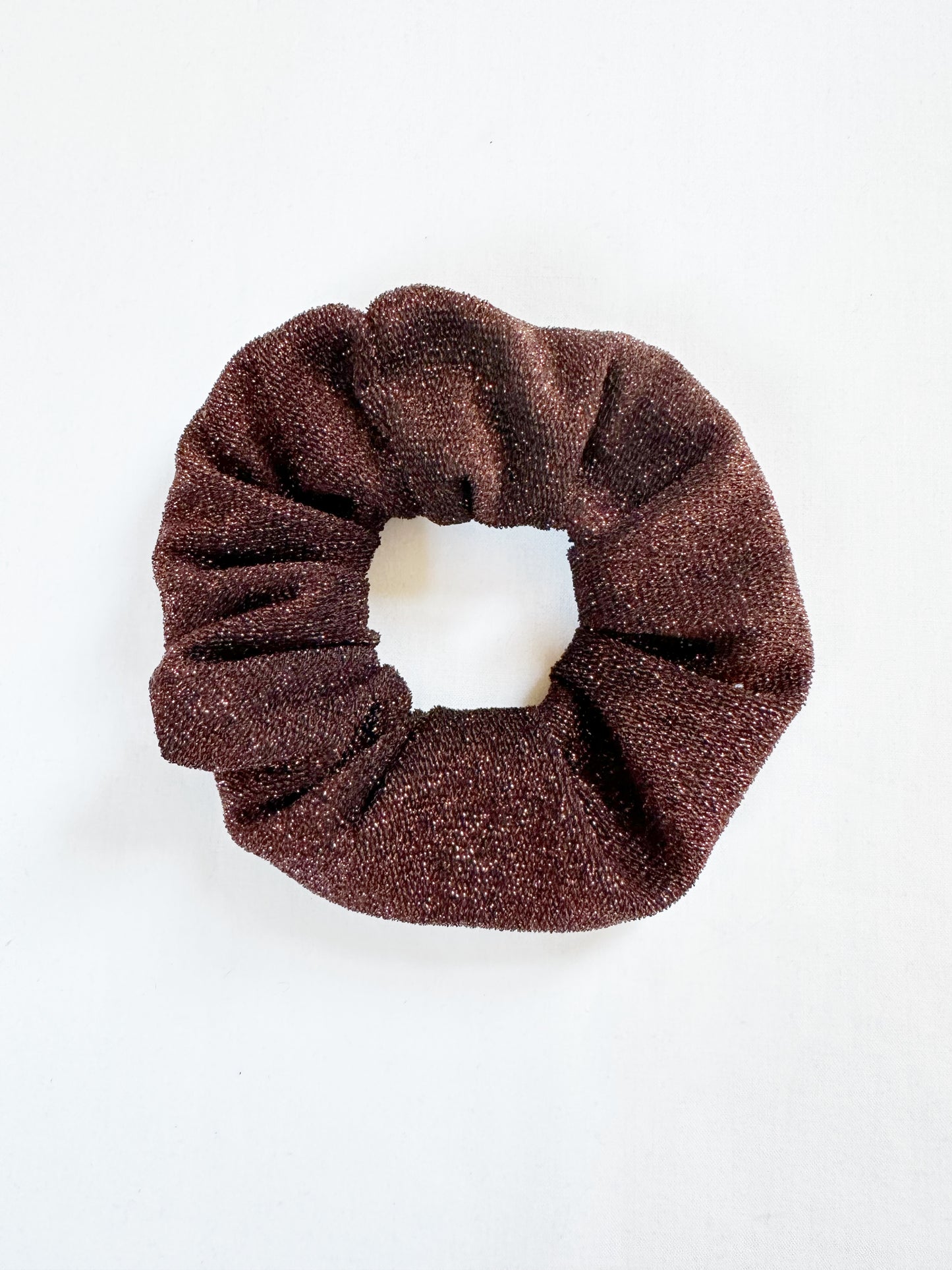 Mini scrunchie in espresso sparkle