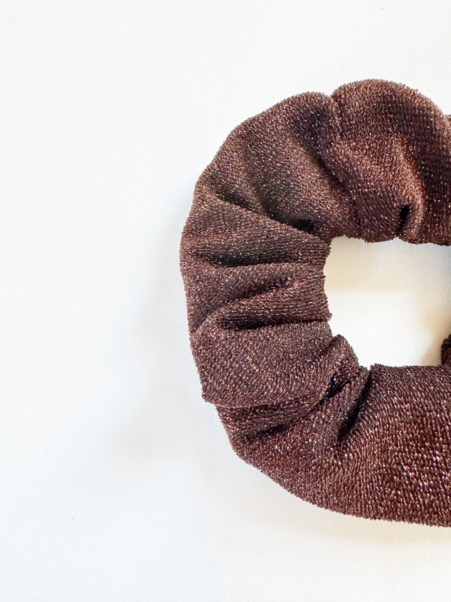 Mini scrunchie in espresso sparkle