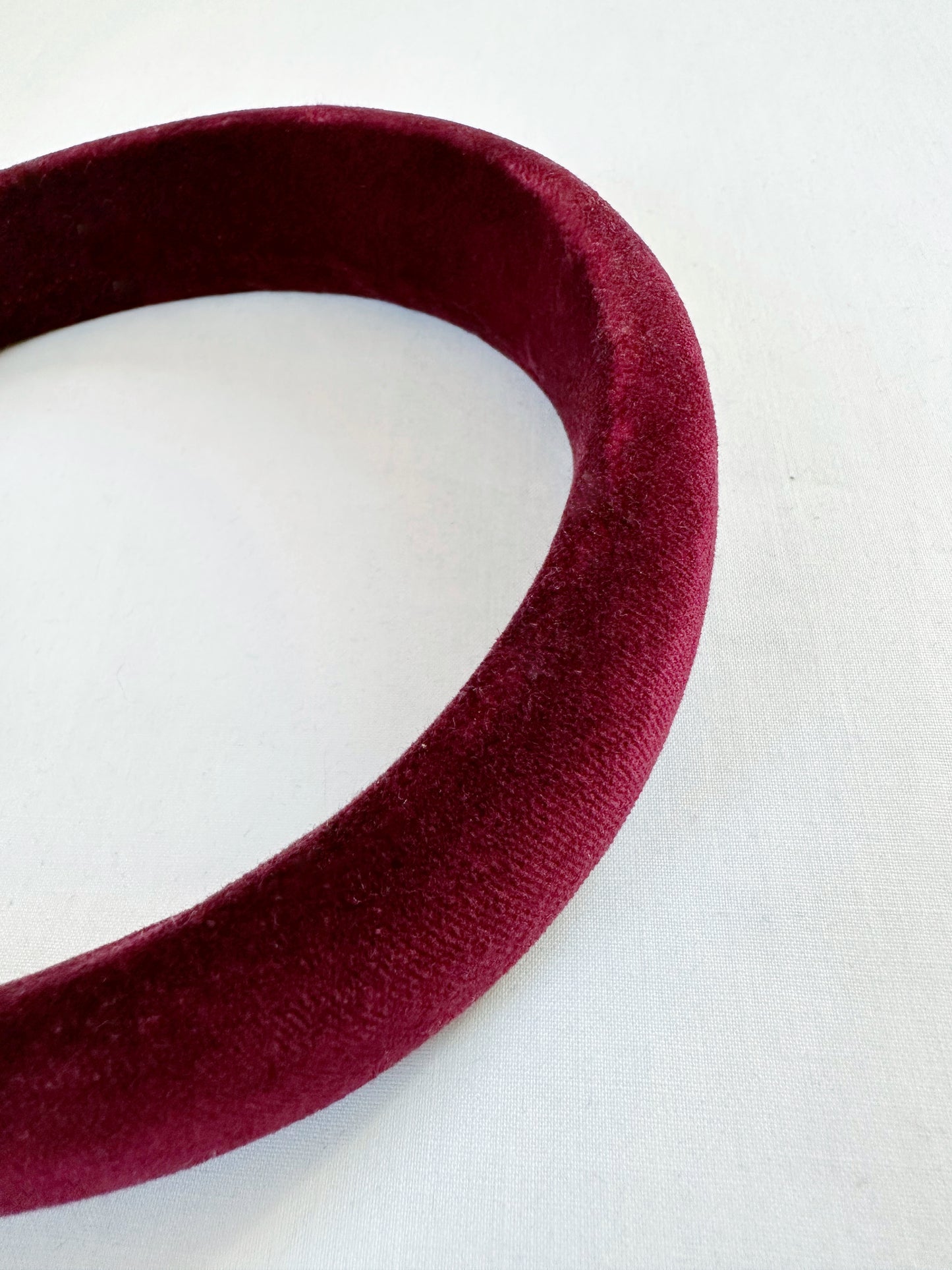 Classic Headband in burgundy velvet