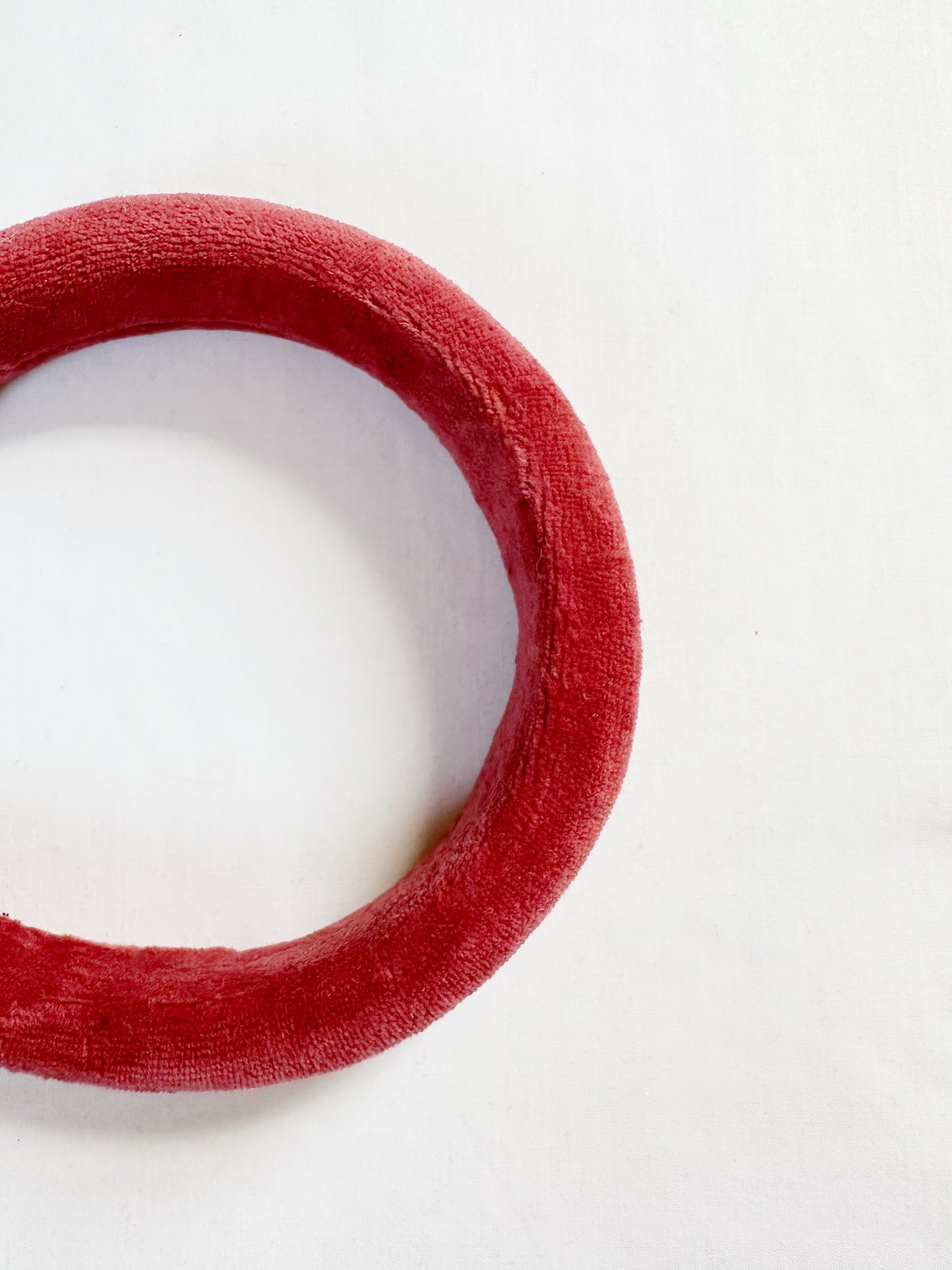 Classic Headband in brick red velour