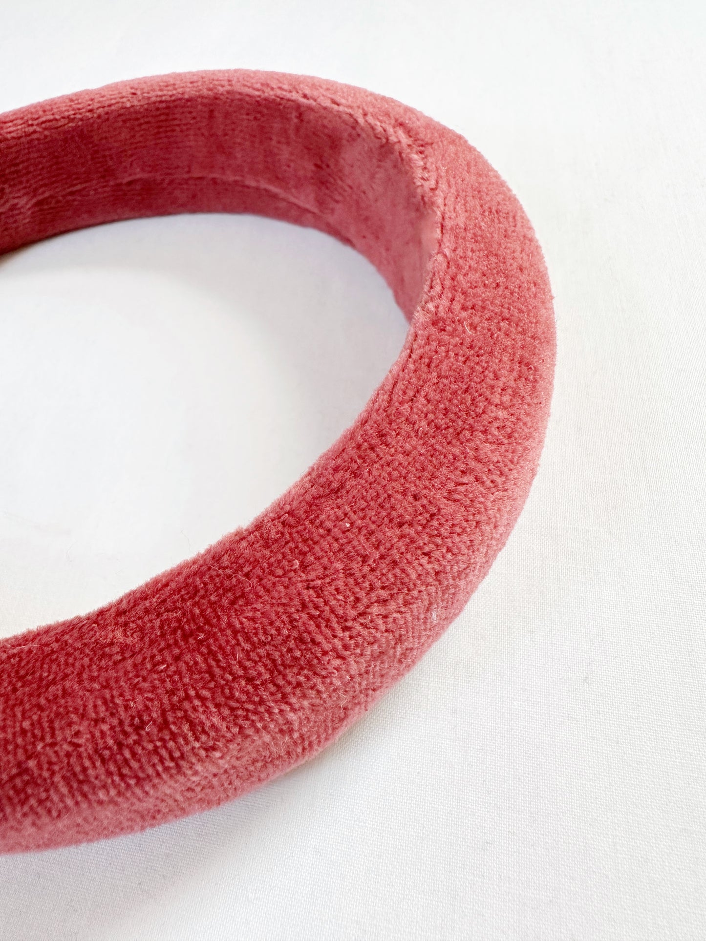 Classic Headband in brick red velour