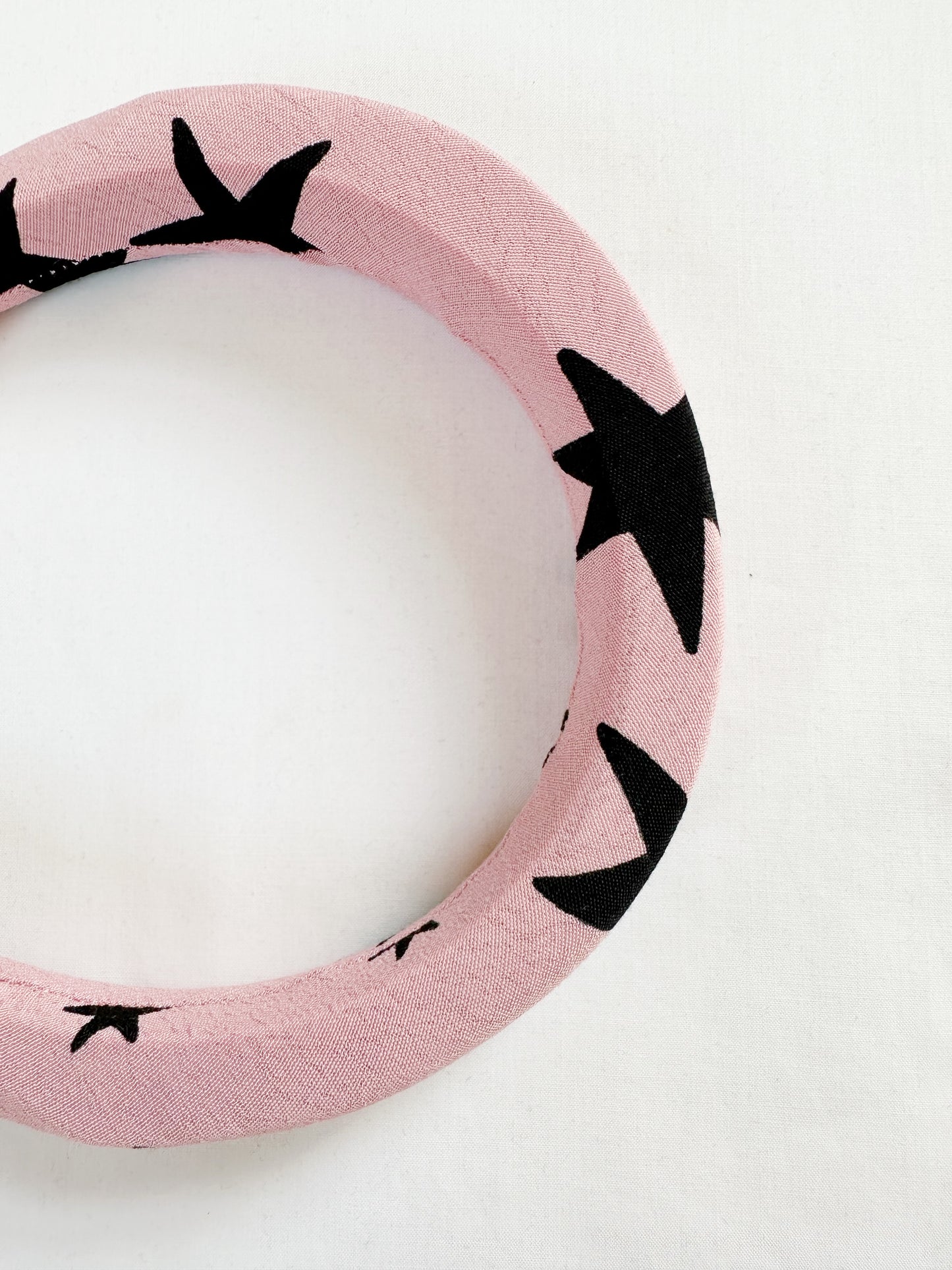 Classic Headband in pink and black star print