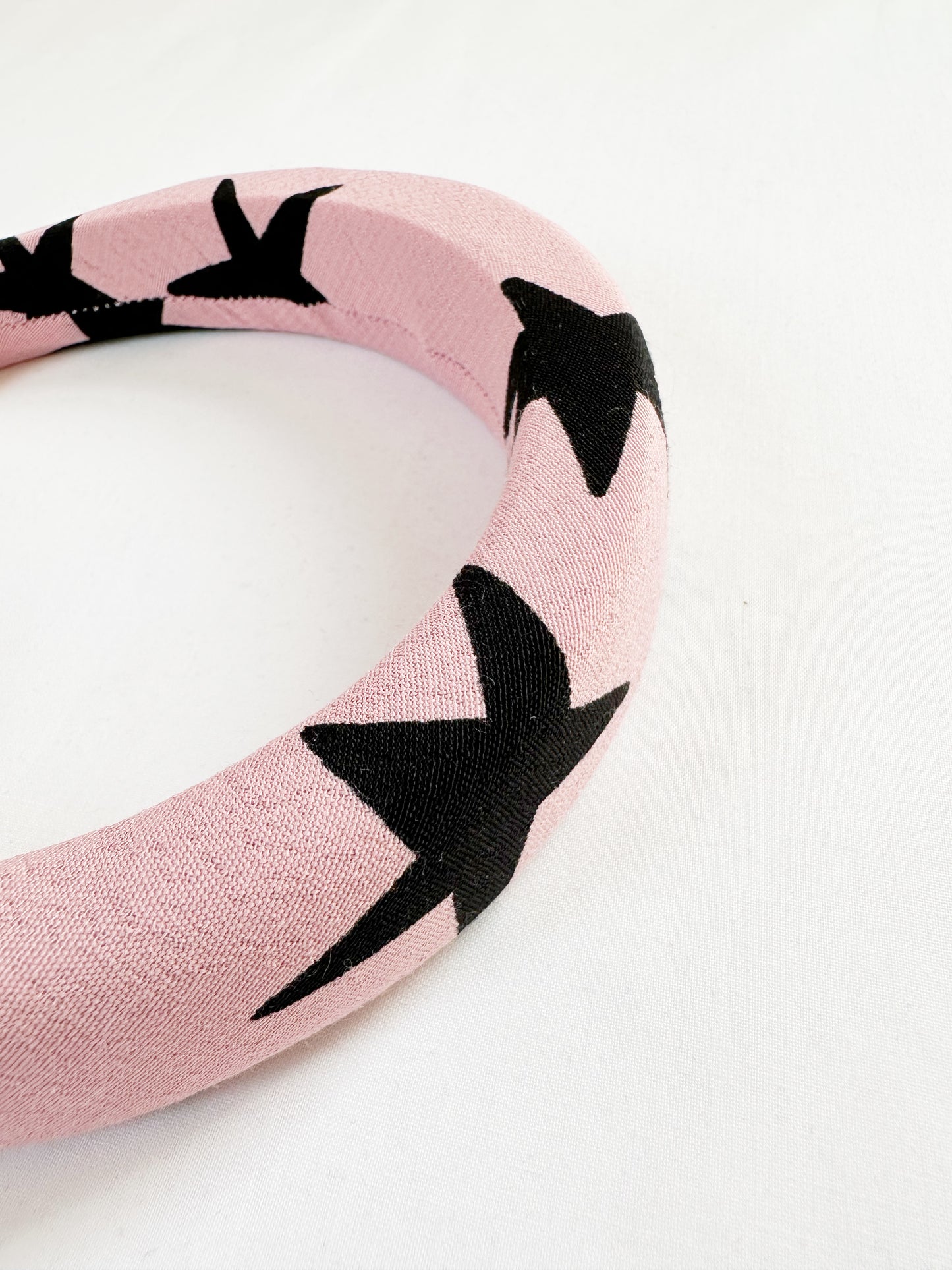 Classic Headband in pink and black star print