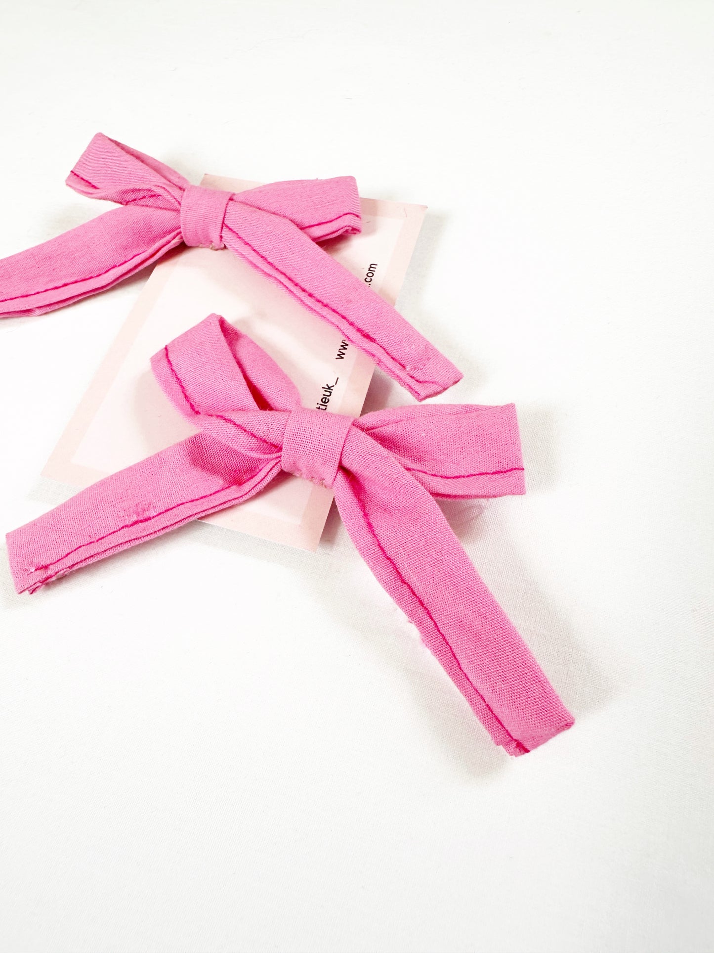 Bonnie mini hair bow set in pop of pink