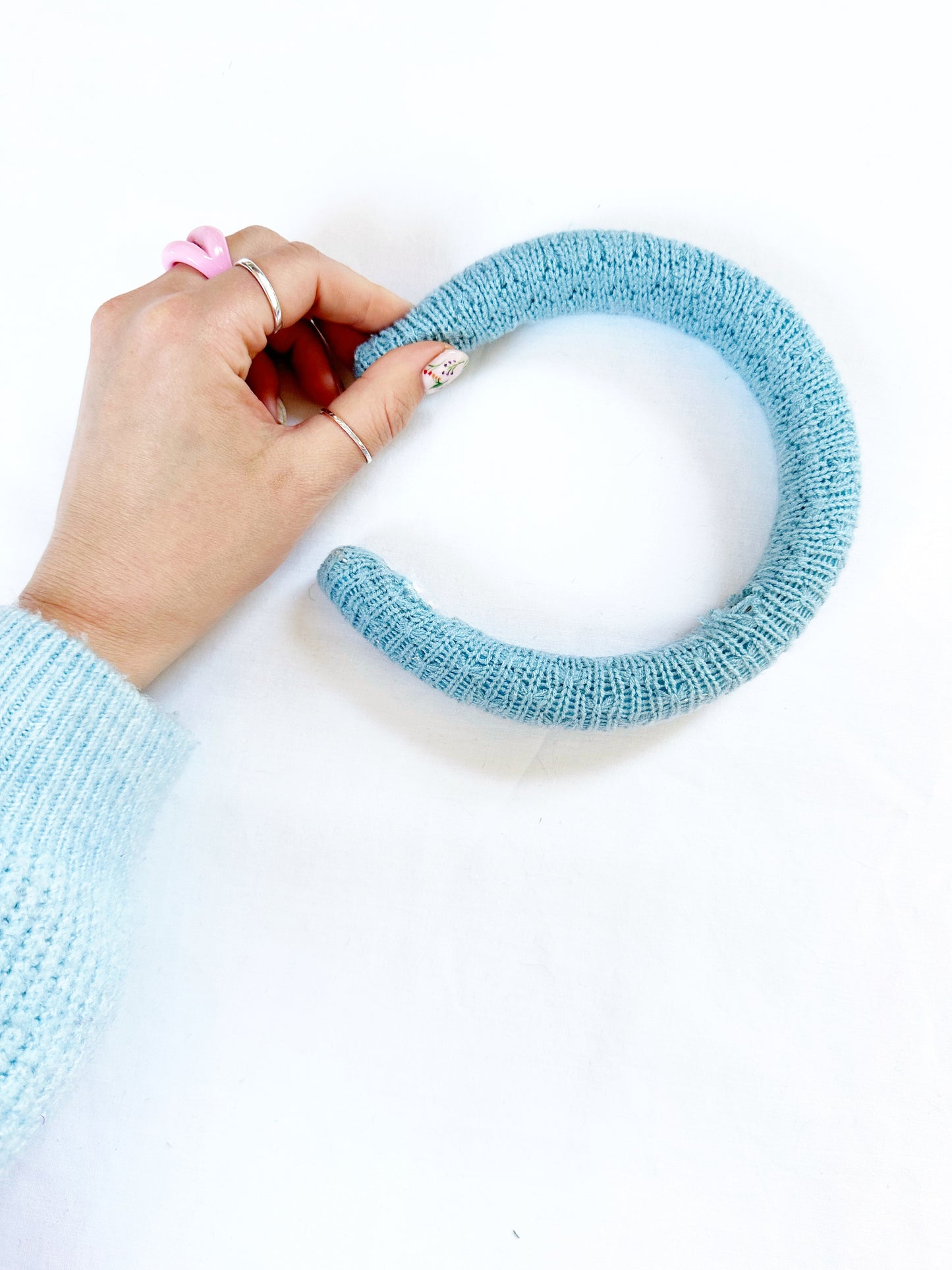 Classic Headband in blue wool