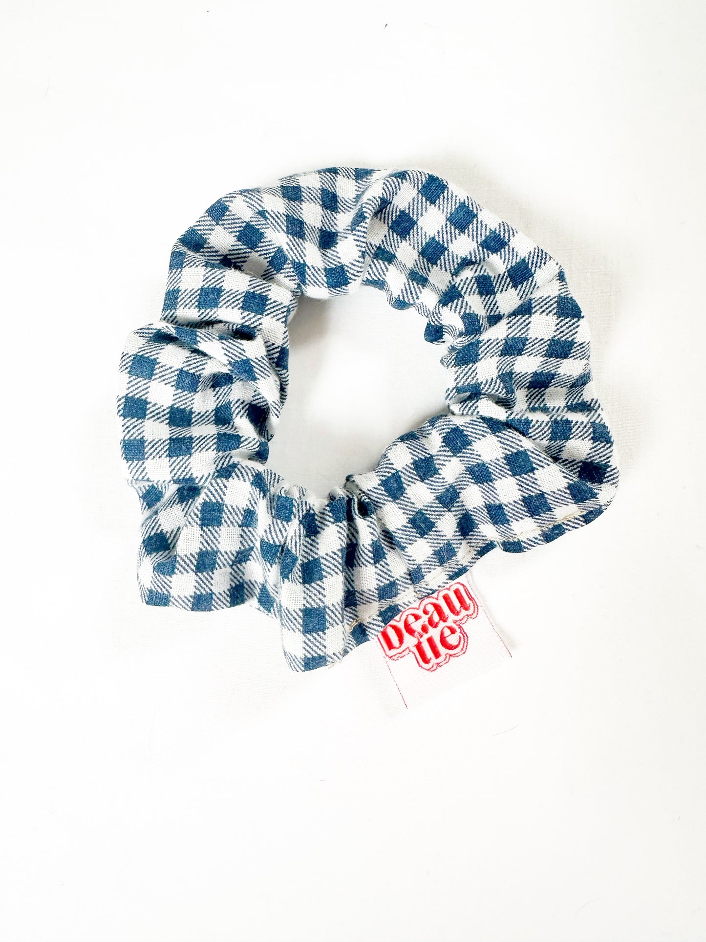 Mini scrunchie in blue gingham