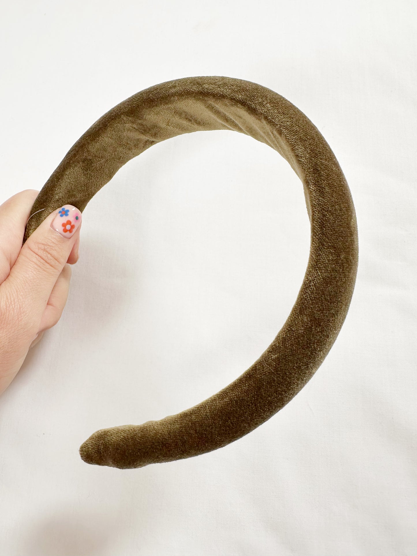 Classic Headband in Olive Velvet