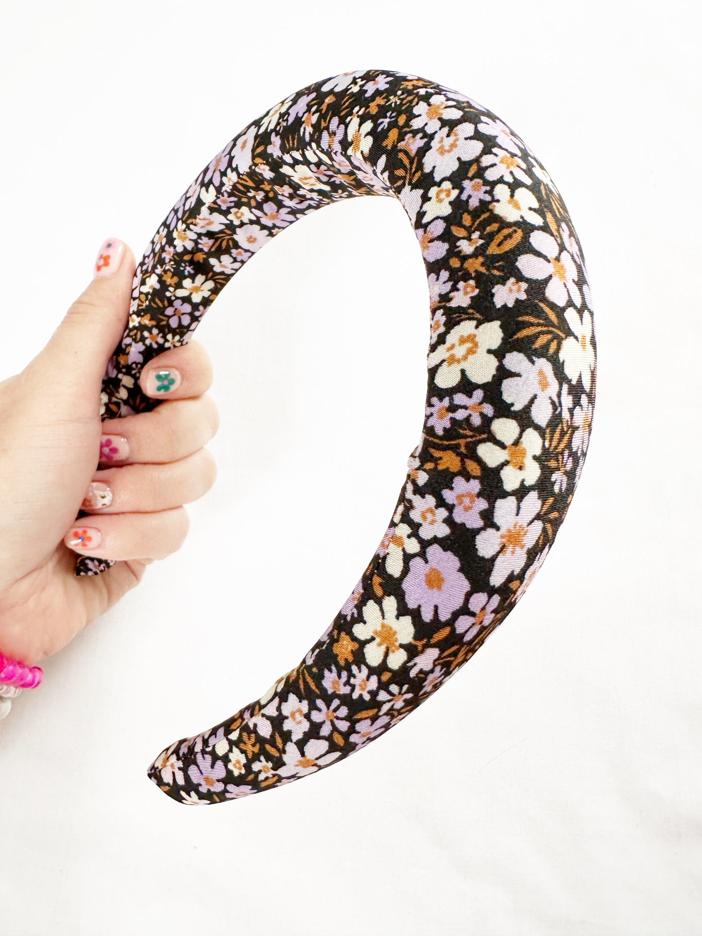 Padded Headband in Lilac Floral