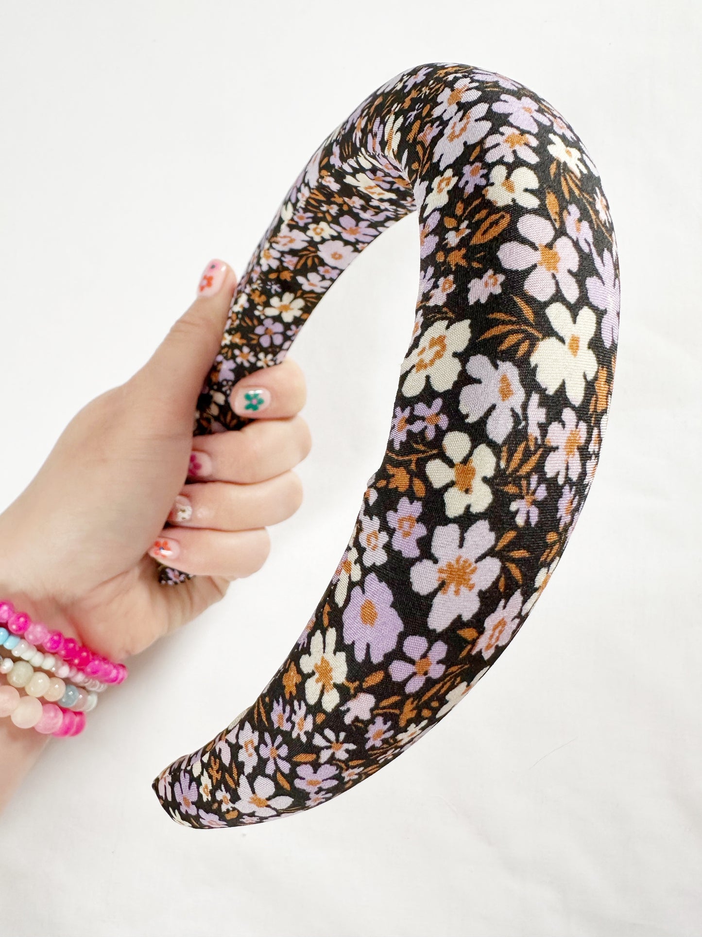 Padded Headband in Lilac Floral