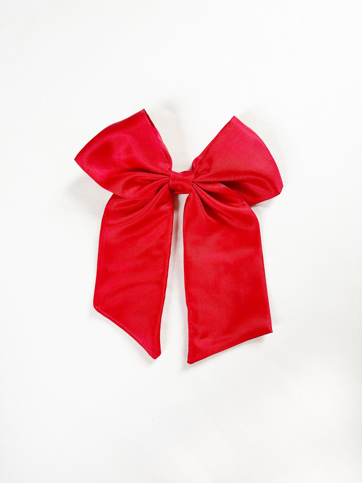 POWER Hair Bow in lipstick red silk