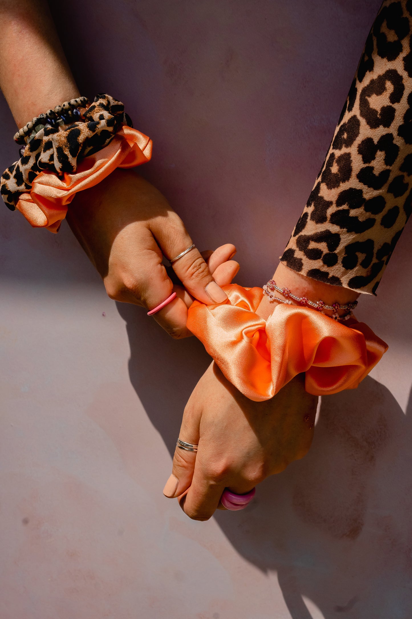 OG Scrunchie in Peach satin