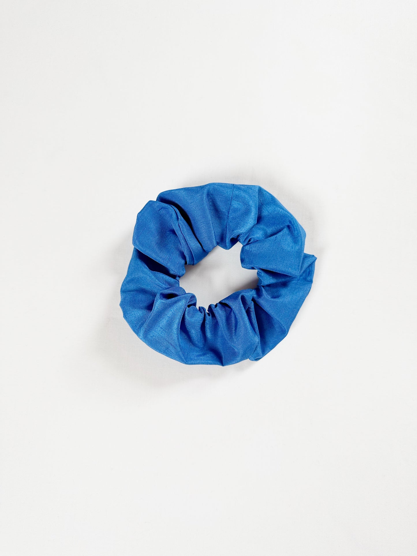 Mini Scrunchie in Cobalt Blue Silk