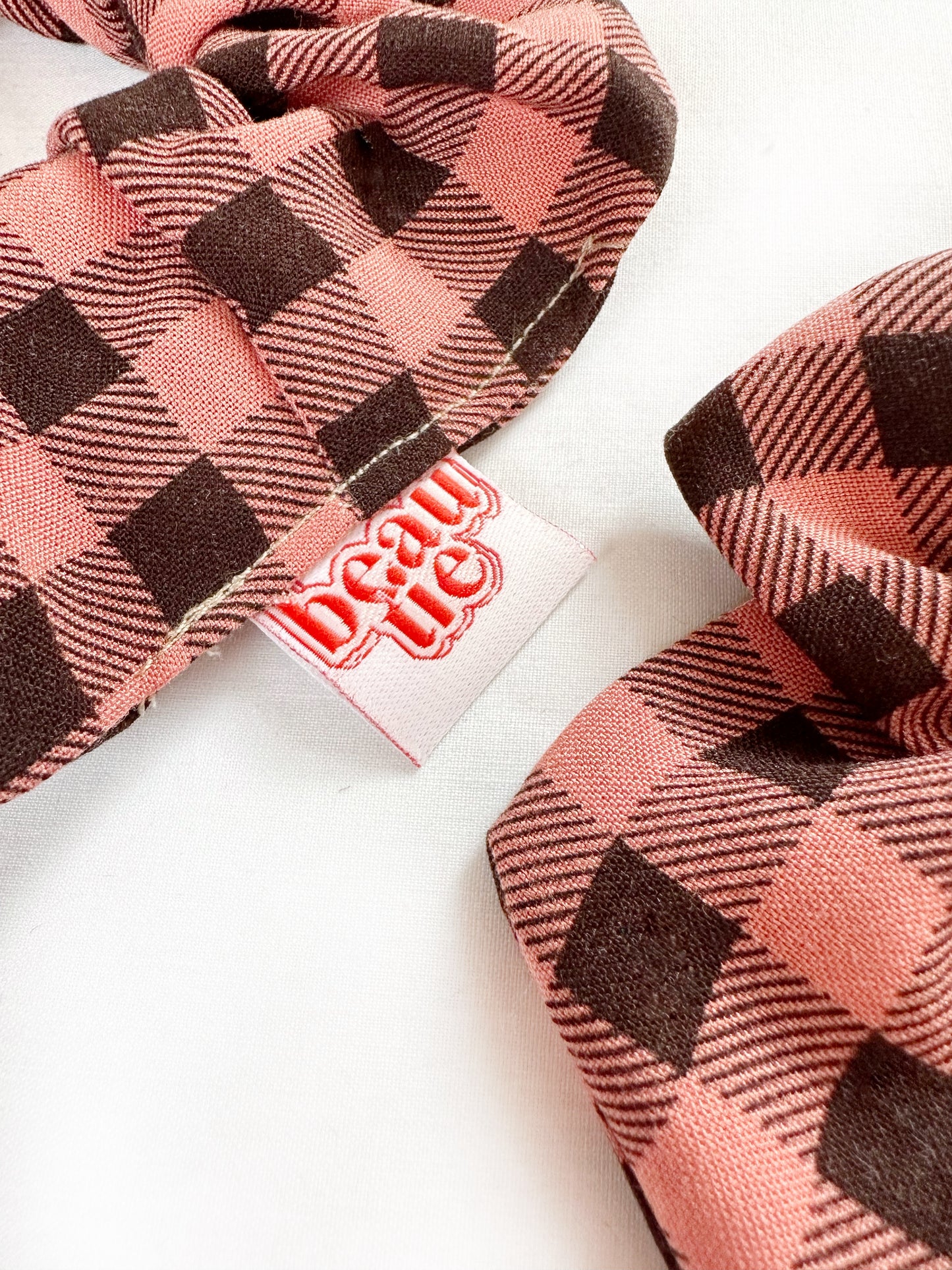 Scrunchie and hair bow gift set in gingham