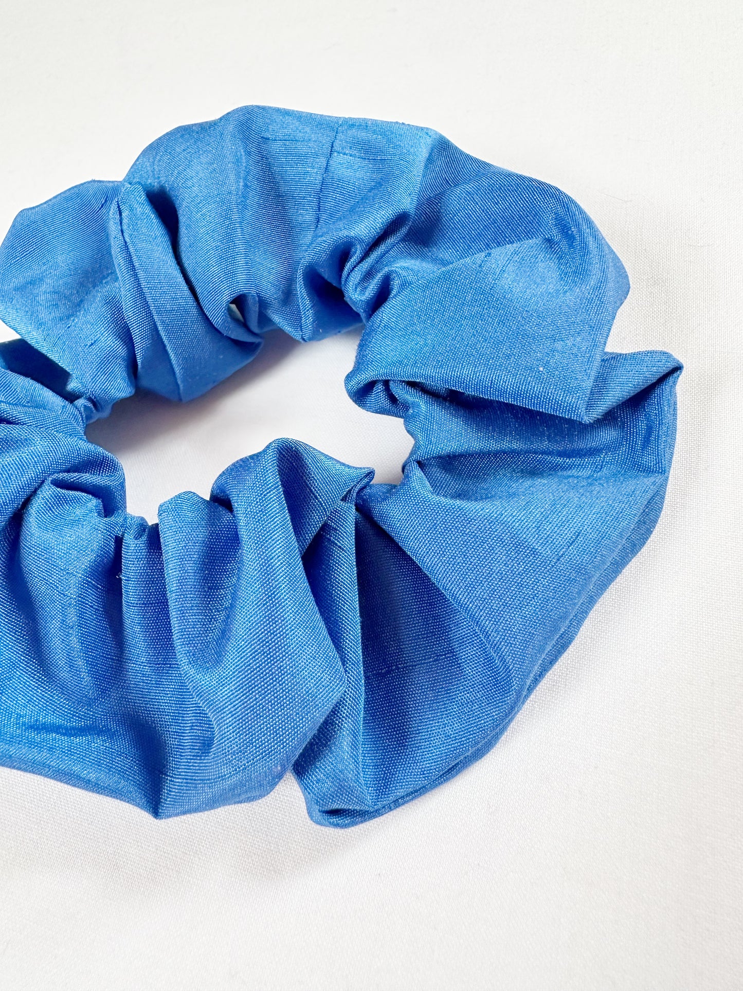 Mini Scrunchie in Cobalt Blue Silk