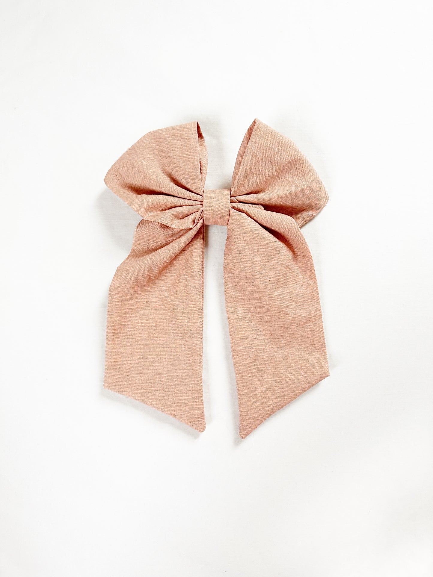 POWER Hair Bow in ballet pink linen