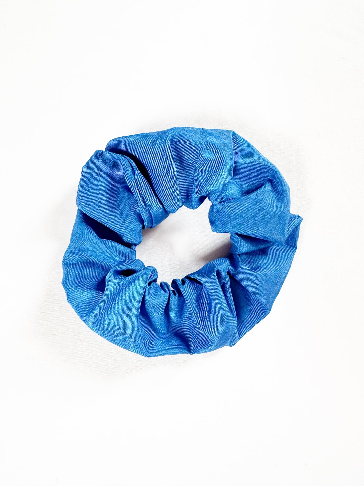 Mini Scrunchie in Cobalt Blue Silk