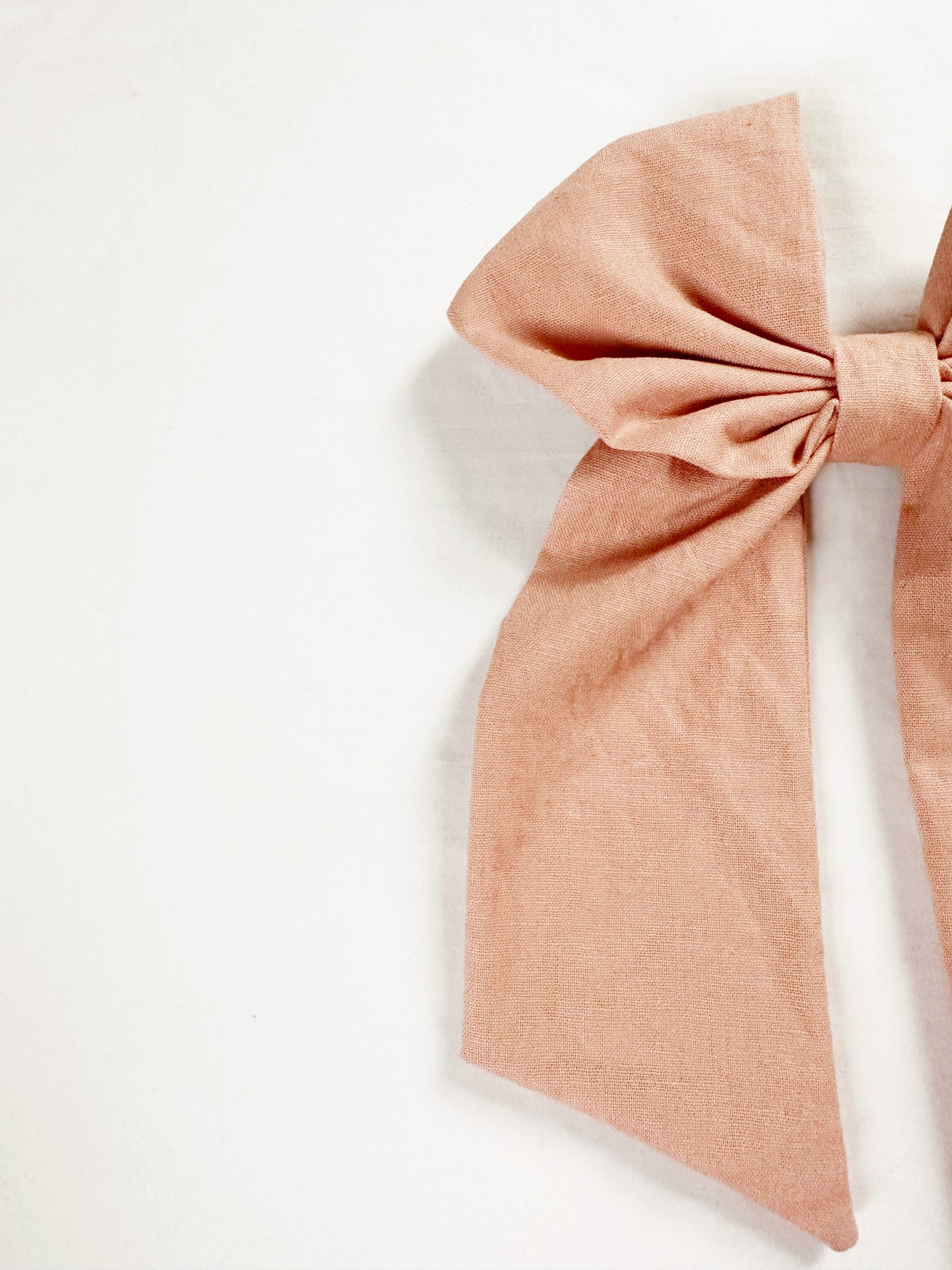 POWER Hair Bow in ballet pink linen